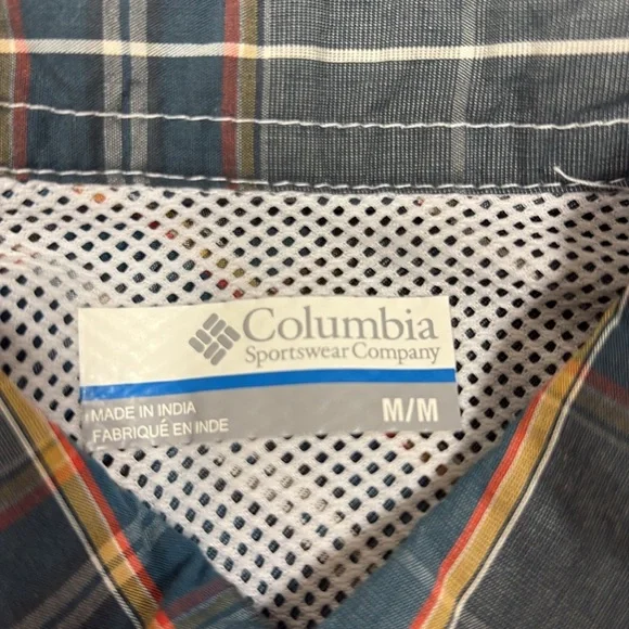 Columbia PFG Omni shade Men's Casual Plaid button down long sleeve medium - Picture 7 of 8